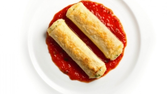 Potato and Pecorino Cannelloni with Tomato Sauce